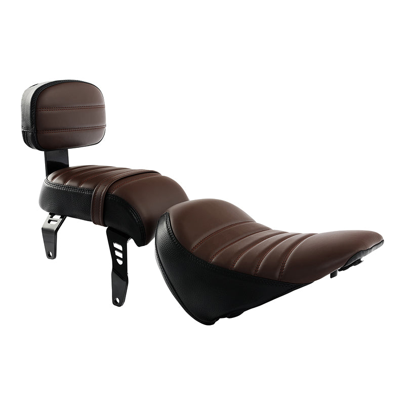 C.C. RIDER Indian Scout 2 Piece 2 Up Seat Driver Passenger Seat With Backrest For Scout Bobber Sixty Scout Bobber ABS, 2018-2024