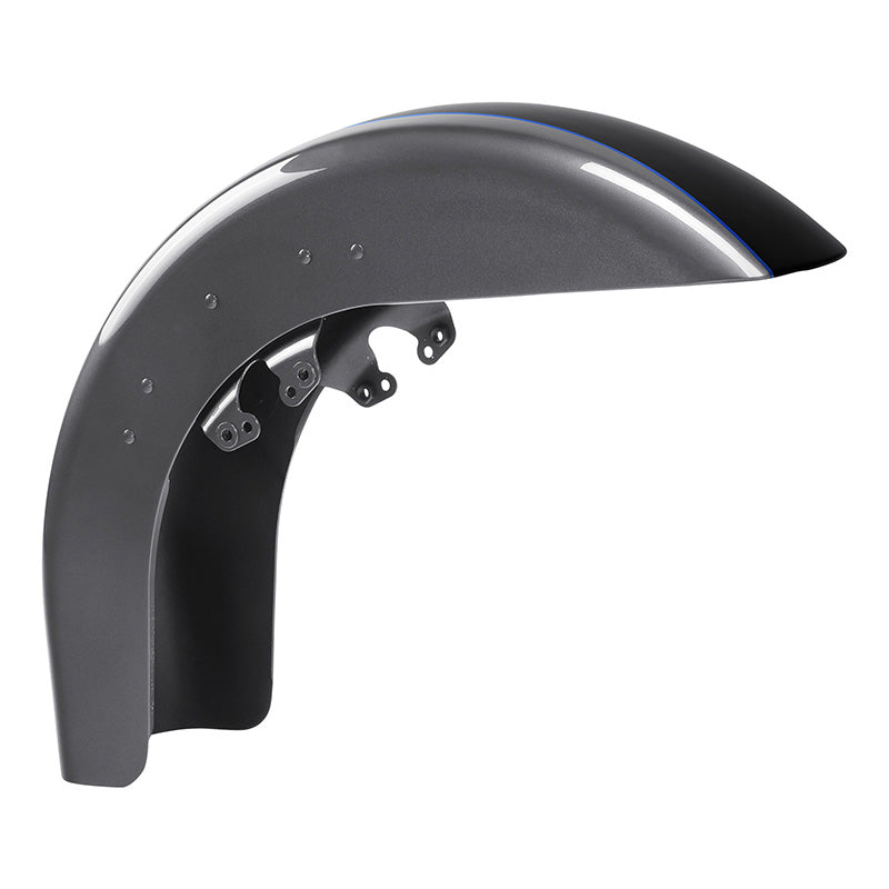 HR3 Gauntlet Gray Metallic / Vivid Black Motorcycle 18" Wide Tire Front Mudguard Fender