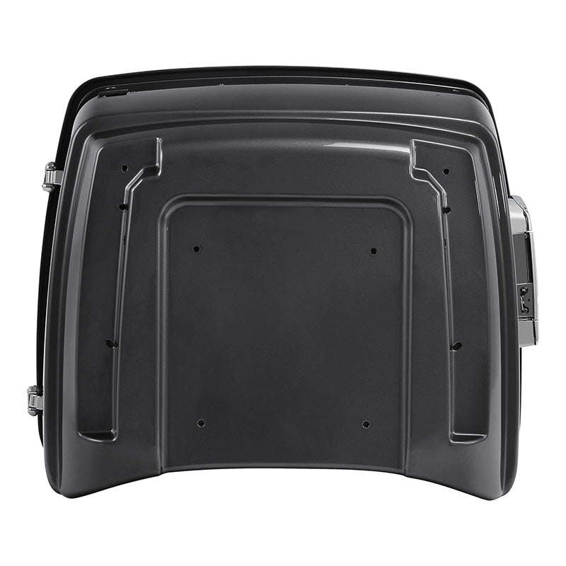 HR3 Gauntlet Gray Metallic / Vivid Black King Size Touring Trunk Luggage with Speaker Cut Outs For 14-24 Harley Touring