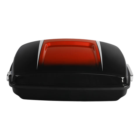HR3 Sunset Orange / Sunset Black Fade 5.5" Razor Style Touring Trunk Luggage For Harley Touring 2014-2024