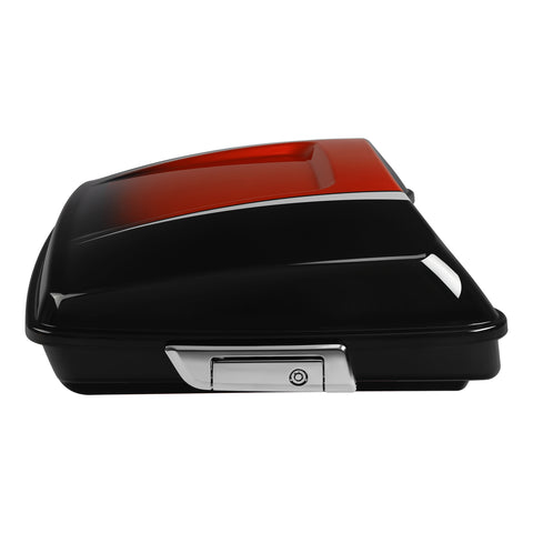 HR3 Sunset Orange / Sunset Black Fade 5.5" Razor Style Touring Trunk Luggage For Harley Touring 2014-2024