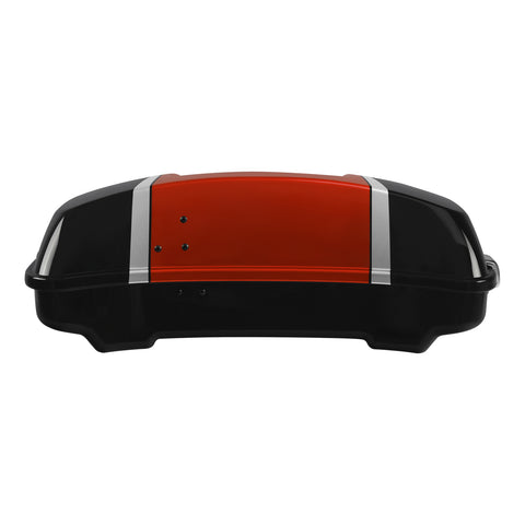HR3 Sunset Orange / Sunset Black Fade 5.5" Razor Style Touring Trunk Luggage For Harley Touring 2014-2024