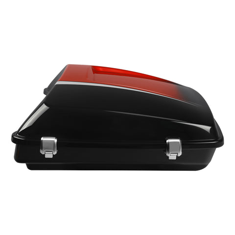 HR3 Sunset Orange / Sunset Black Fade 5.5" Razor Style Touring Trunk Luggage For Harley Touring 2014-2024