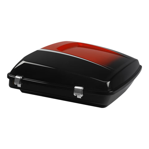 HR3 Sunset Orange / Sunset Black Fade 5.5" Razor Style Touring Trunk Luggage For Harley Touring 2014-2024