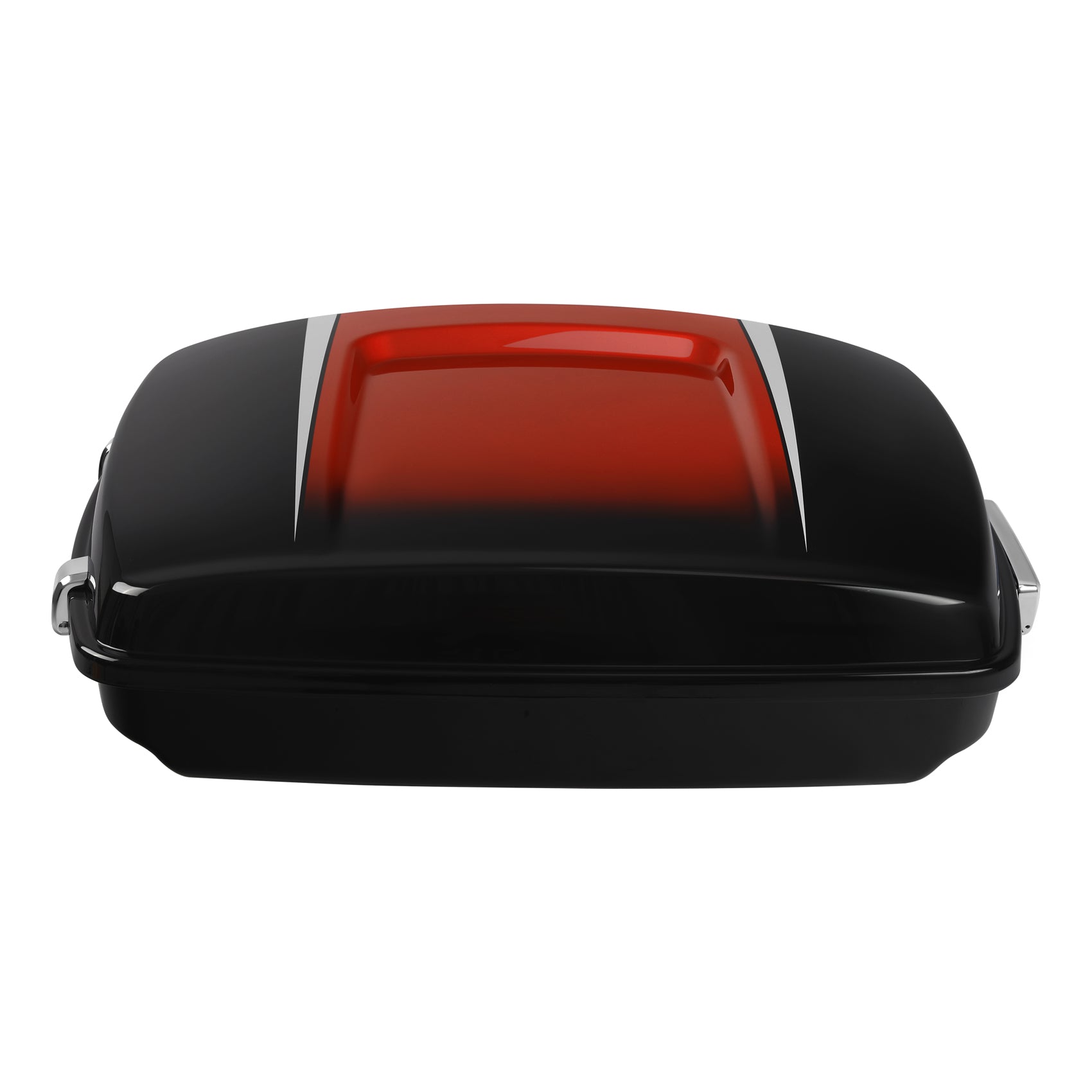HR3 Sunset Orange / Sunset Black Fade 5.5" Razor Style Touring Trunk Luggage For Harley Touring 2014-2024
