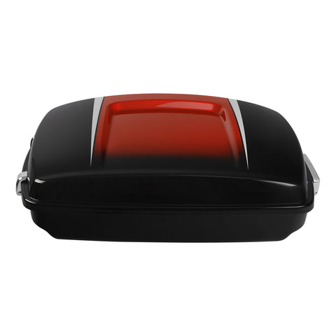 HR3 Sunset Orange / Sunset Black Fade 5.5" Razor Style Touring Trunk Luggage For Harley Touring 2014-2024