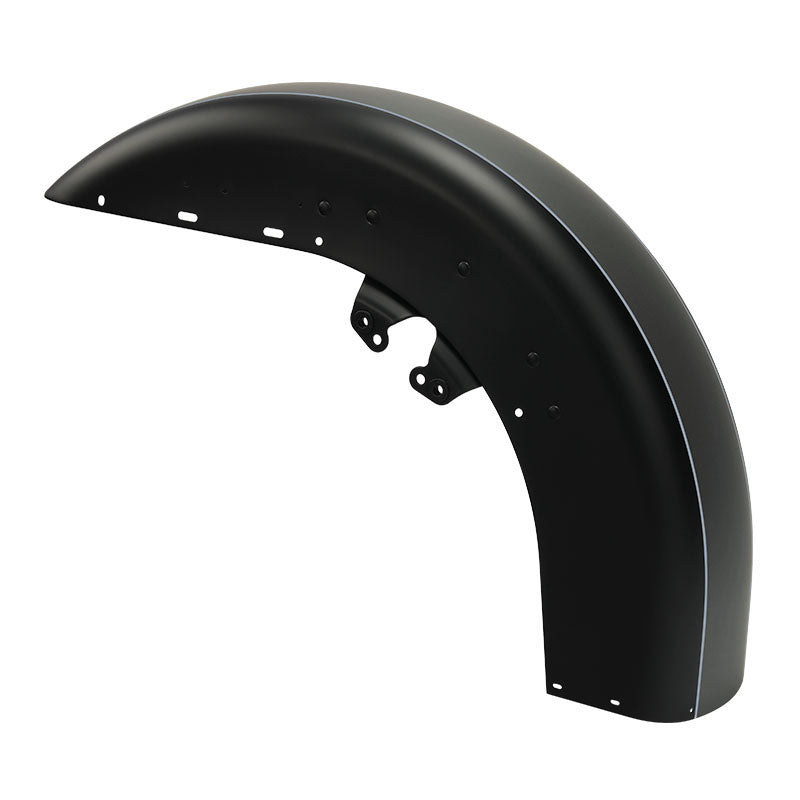 HR3 Charcoal Denim / Black Denim Motorcycle 18" Front Mudguard Fender(can be installed with lighting) For Harley Touring Electra Glide Ultra Limited Tri Glide 14-23