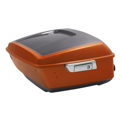 HR3 Amber Whiskey / Charcoal Pearl King Size Touring Trunk Luggage with Speaker Cut Outs For 14-24 Harley Touring