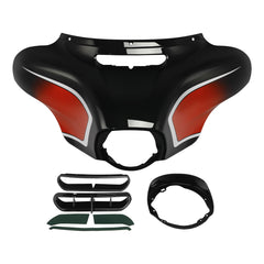 HR3 Sunset Orange / Sunset Black Fade Outer Batwing Fairing Cowl Upper FOR CVO STREET GLIDE 2021 (FLHXSE)