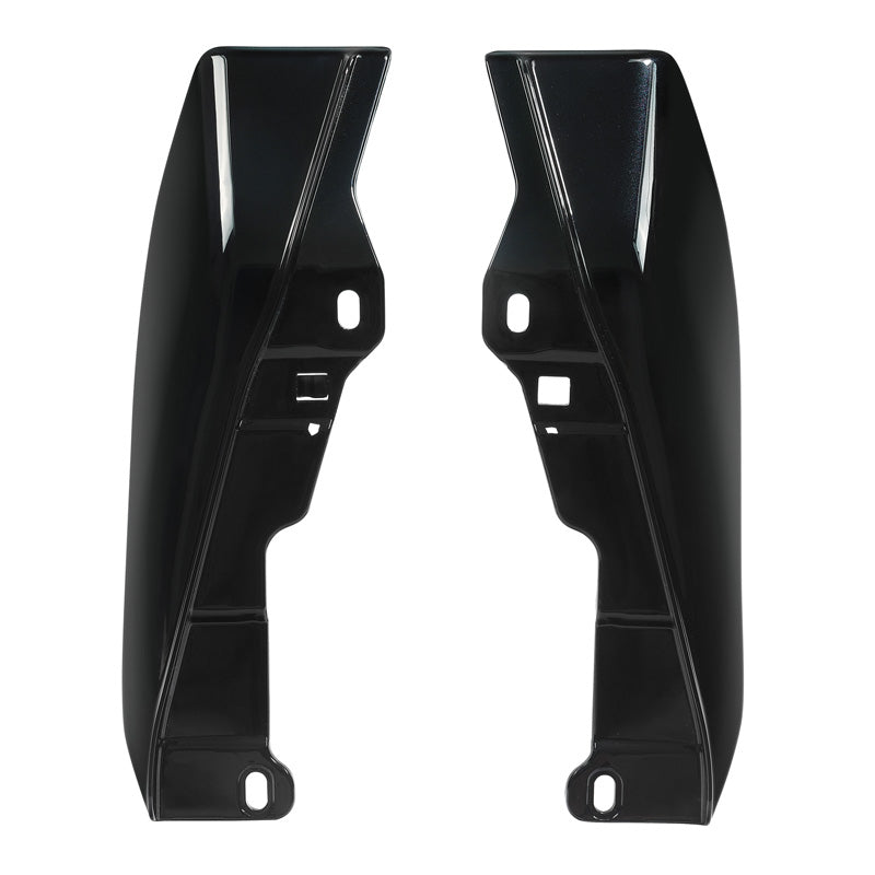 HR3 White Amethyst With Black Licorice Flames Mid Frame Air Heat Deflectors For Harley Touring and Trike Models 09-24