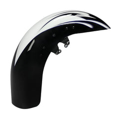 HR3 White Amethyst With Black Licorice Flames Motorcycle 18" Wide Tire Front Mudguard Fender For Harley Touring Models 2014-2023