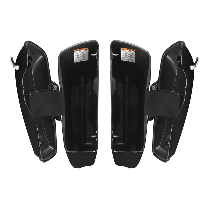 HR3 Sunset Orange / Sunset Black Fade CVO Stretched Saddlebags For 14-23 Harley Touring
