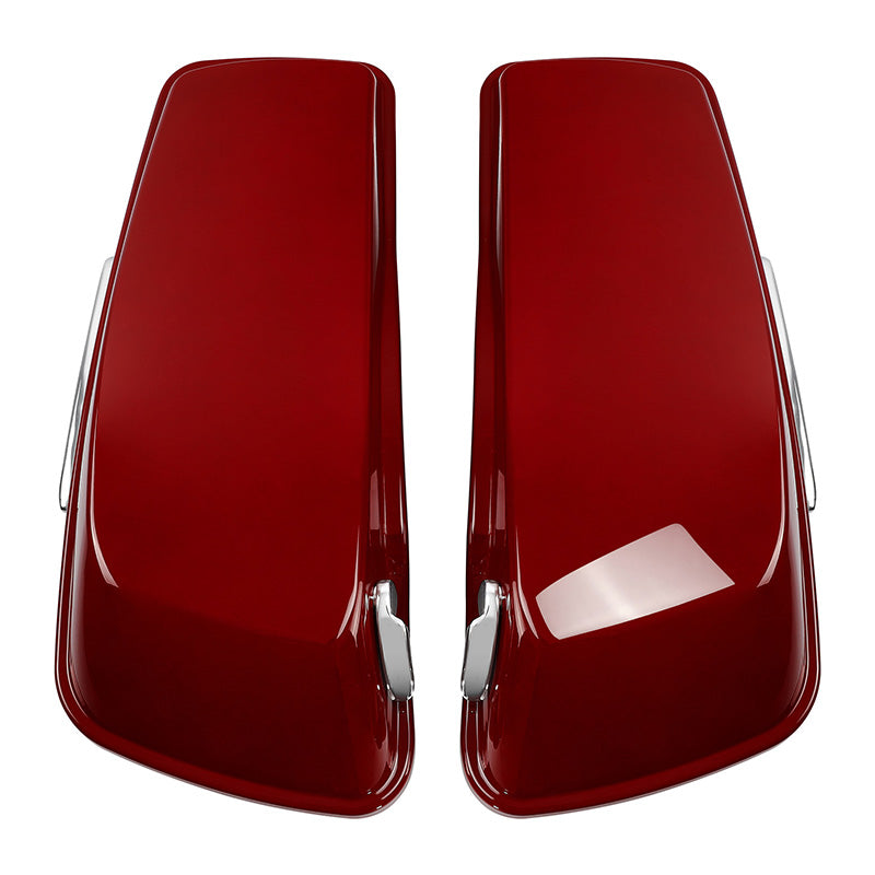 HR3 Billiard Red / Vivid Black 5" Stretched Extended Saddlebags For Harley Touring 2014-2023