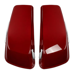 HR3 Billiard Red / Vivid Black 5" Stretched Extended Saddlebags For Harley Touring 2014-2023