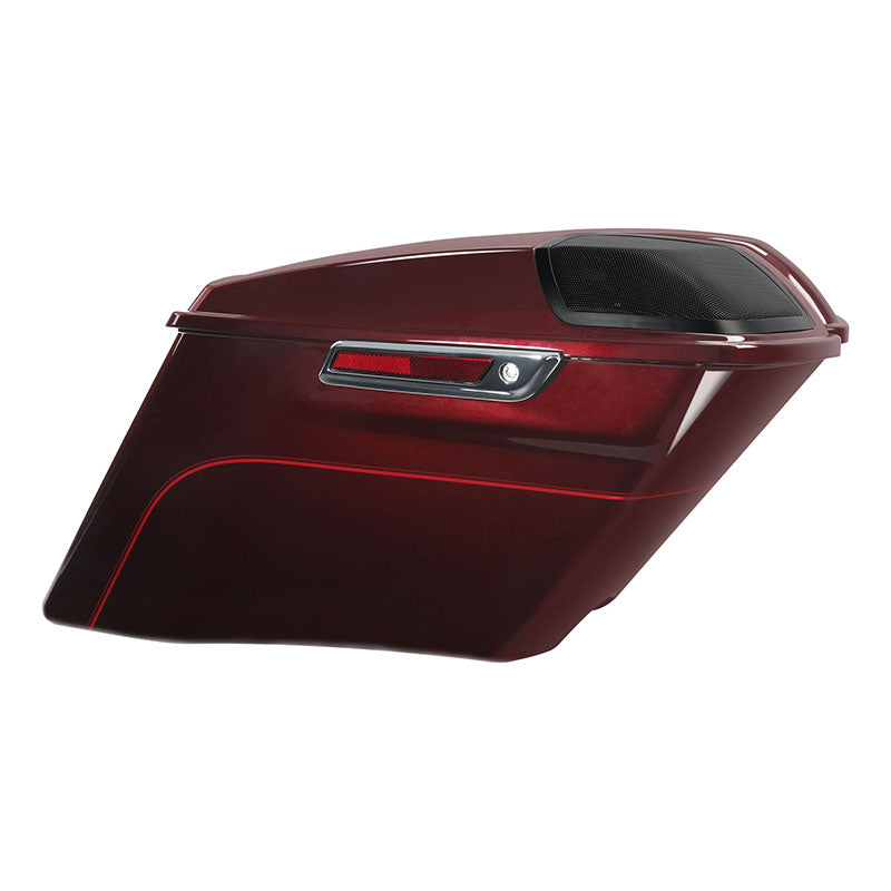 HR3 Mysterious Red Sunglo CVO Stretched Saddlebags with Speaker Lids For 14-23 Harley Touring