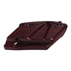 HR3 Mysterious Red Sunglo CVO Stretched Saddlebags with Speaker Lids For 14-23 Harley Touring
