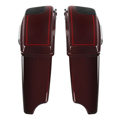 HR3 Mysterious Red Sunglo CVO Stretched Saddlebags with Speaker Lids For 14-23 Harley Touring