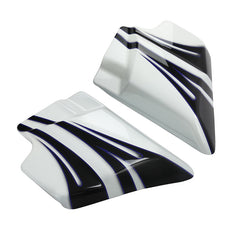 HR3 White Amethyst With Black Licorice Flames Side Covers 2016 CVO STREET GLIDE (FLHXSE )