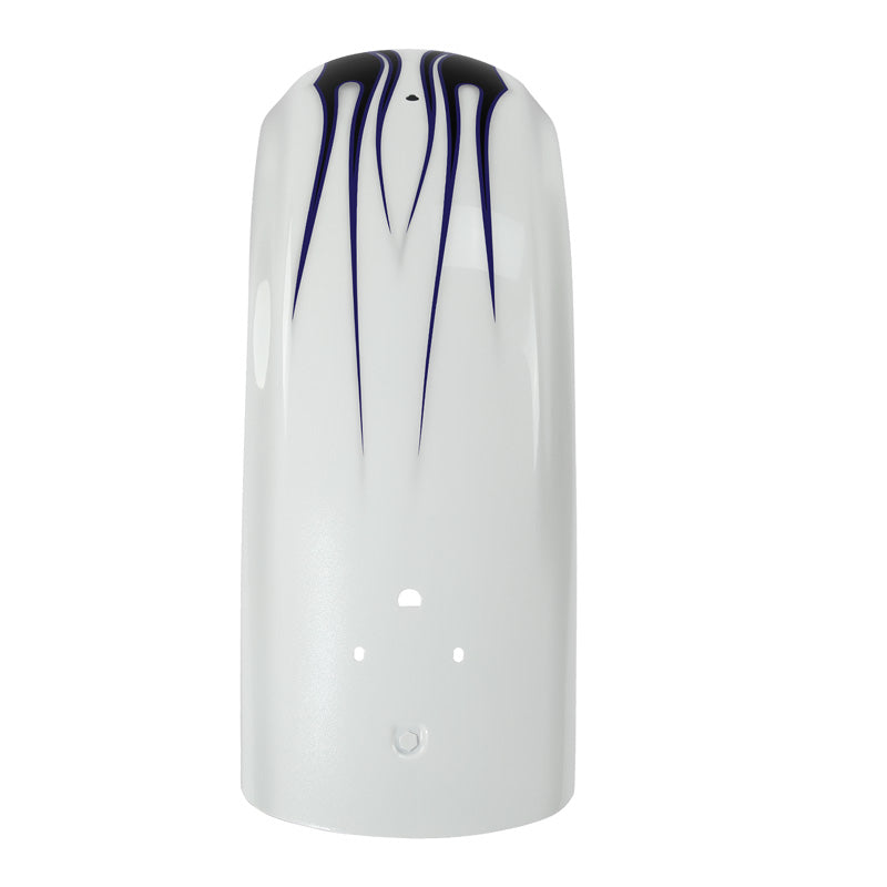HR3 White Amethyst With Black Licorice Flames Motorcycle Mudguard CVO STYLE REAR FENDER FOR Harley Touring 2014-2023