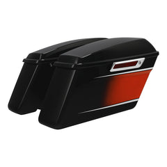 HR3 Sunset Orange / Sunset Black Fade Hard Saddlebags (Regular) For 14-23 Harley Touring
