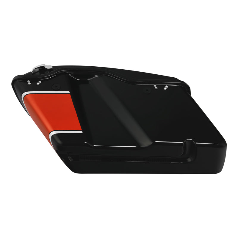 HR3 Sunset Orange / Sunset Black Fade Hard Saddlebags (Regular) For 14-23 Harley Touring