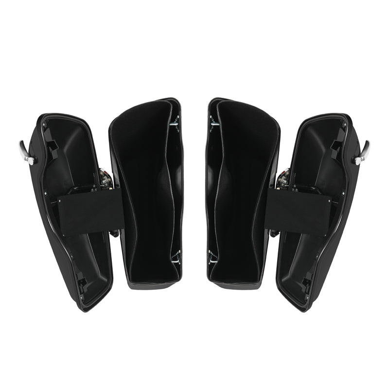 HR3 Sunset Orange / Sunset Black Fade Hard Saddlebags (Regular) For 14-23 Harley Touring
