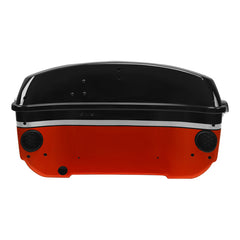 HR3 Sunset Orange / Sunset Black Fade King Size Touring Trunk Luggage with Speaker Cut Out For 14-24 Harley Tourings