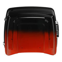 HR3 Sunset Orange / Sunset Black Fade King Size Touring Trunk Luggage with Speaker Cut Out For 14-24 Harley Tourings