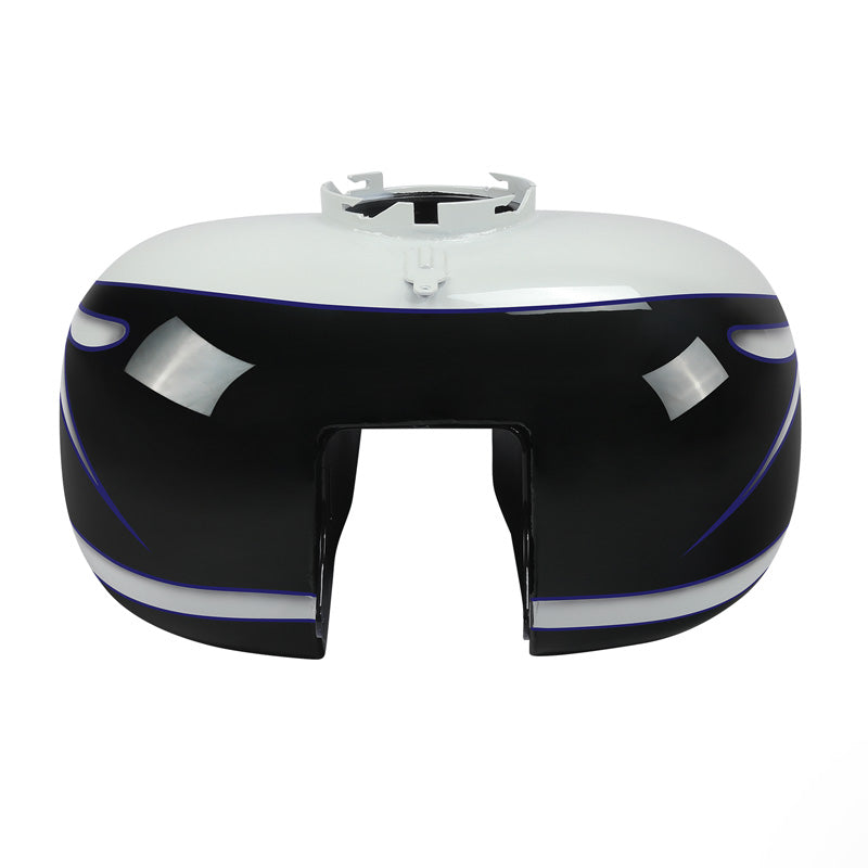 HR3 White Amethyst With Black Licorice Flames Fuel Gas Tank For 2008-2023 Harley Touring Models