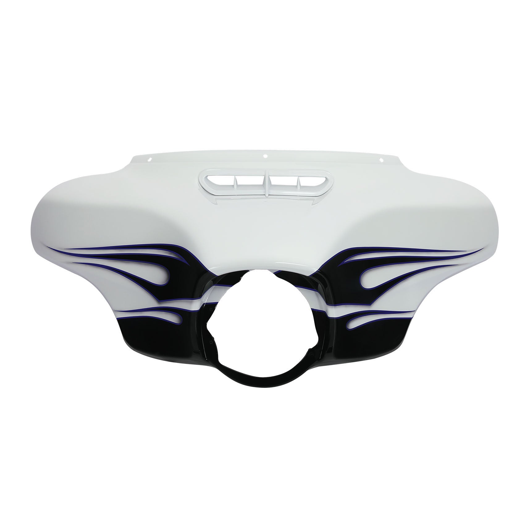 HR3 White Amethyst With Black Licorice Flames Outer Batwing Fairing Cowl Upper 2016 CVO STREET GLIDE (FLHXSE )