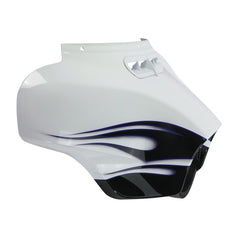 HR3 White Amethyst With Black Licorice Flames Outer Batwing Fairing Cowl Upper 2016 CVO STREET GLIDE (FLHXSE )