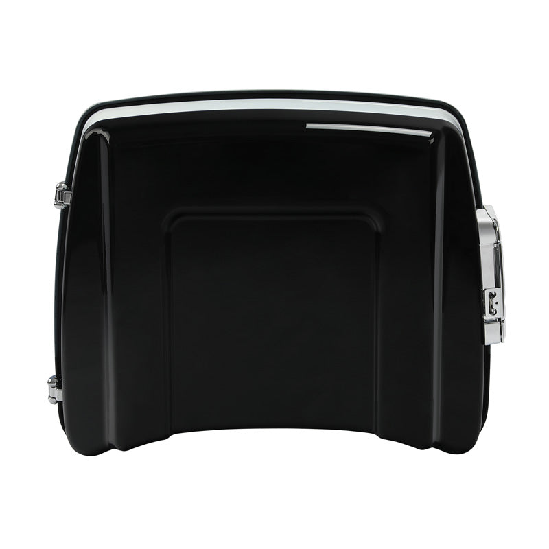 HR3 White Amethyst With Black Licorice Flames 5.5" Razor Style Touring Trunk Luggage For 14-24 Touring