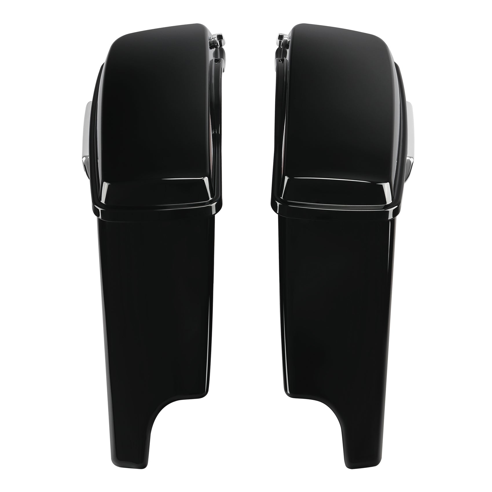 HR3 Sunset Orange / Sunset Black Fade 5" Stretched Extended Saddlebags For Harley Touring 2014-2023
