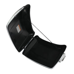 HR3 White Amethyst With Black Licorice Flames 5.5" Razor Style Touring Trunk Luggage For 14-24 Touring
