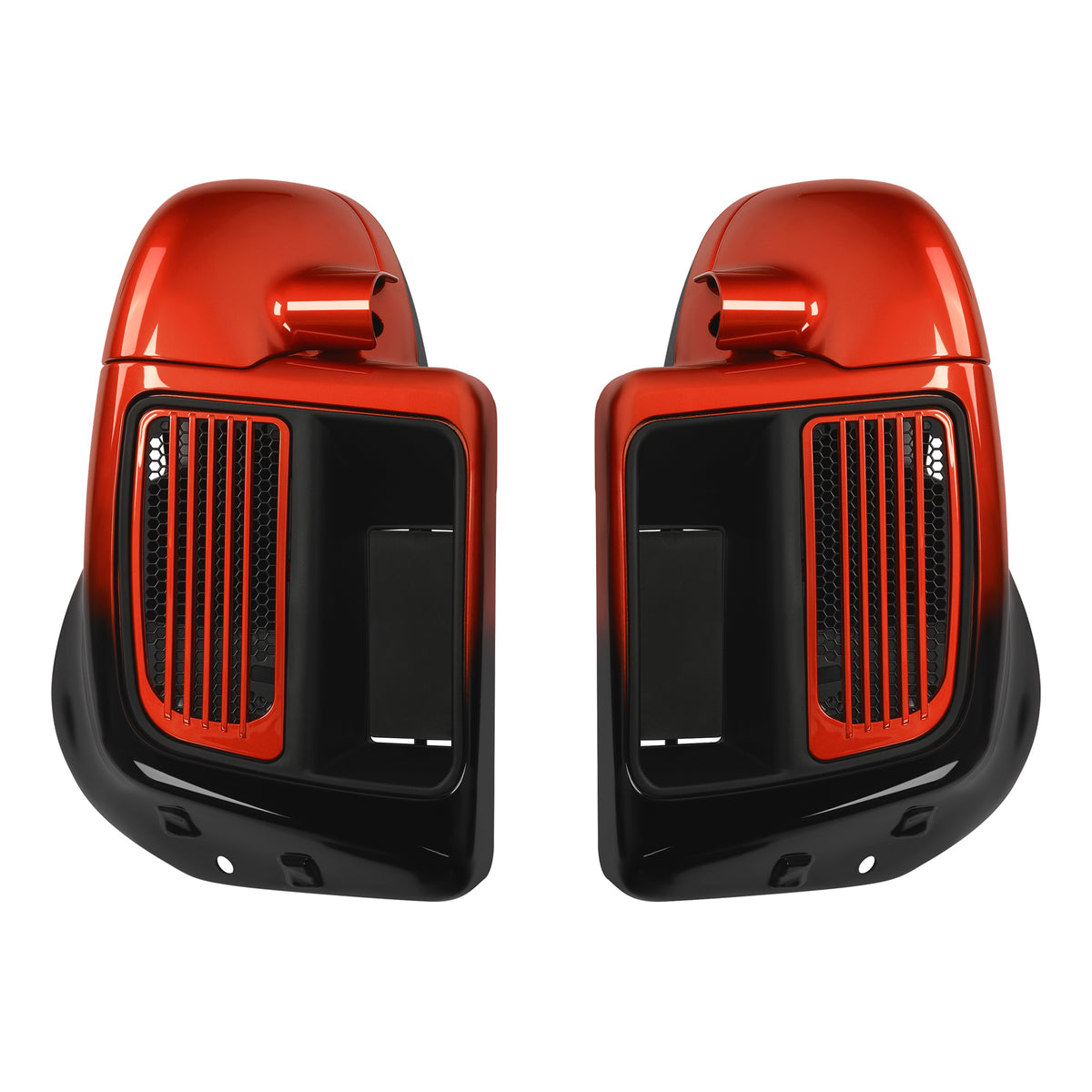 HR3 Sunset Orange / Sunset Black Fade Vented Lower Fairing Kit FOR Harley Touring Models 2014-2023 (Fits water cooled models)