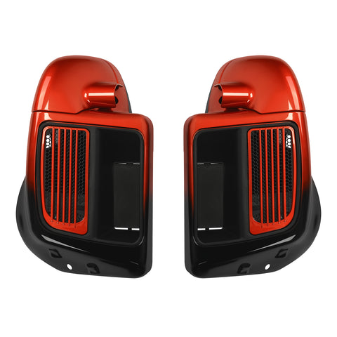 HR3 Sunset Orange / Sunset Black Fade Vented Lower Fairing Kit FOR Harley Touring Models 2014-2023 (Fits water cooled models)