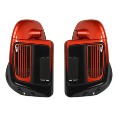 HR3 Sunset Orange / Sunset Black Fade Vented Lower Fairing Kit FOR Harley Touring Models 2014-2023 (Fits water cooled models)