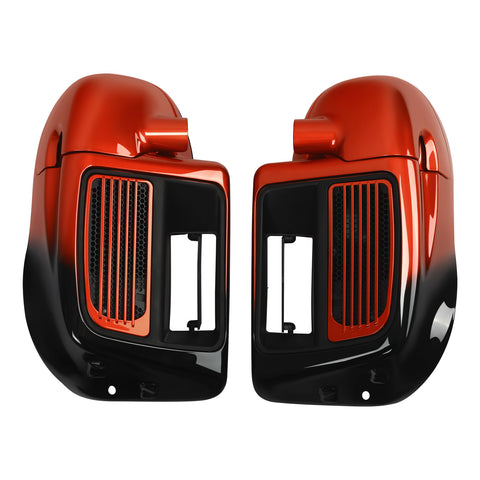 HR3 Sunset Orange / Sunset Black Fade Vented Lower Fairing Kit FOR Harley Touring Models 2014-2023 (Fits water cooled models)