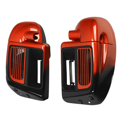 HR3 Sunset Orange / Sunset Black Fade Vented Lower Fairing Kit FOR Harley Touring Models 2014-2023 (Fits water cooled models)