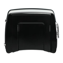 HR3 White Amethyst With Black Licorice Flames 10.7" Chopped Style Touring Trunk Luggage For 14-24 Harley Touring