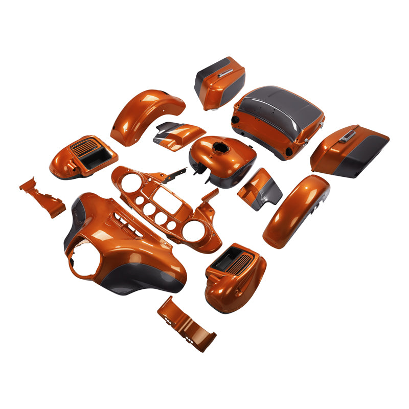 HR3 Amber Whiskey / Charcoal Pearl Complete Body Fairing Kit For Harley Ultra Limited FLHTK 14-23