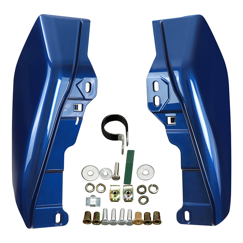 HR3 Superior Blue Mid-Frame Air Deflectors For Harley Touring and Trike Models 09-24