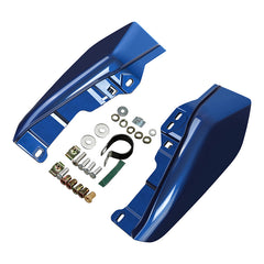 HR3 Superior Blue Mid-Frame Air Deflectors For Harley Touring and Trike Models 09-24