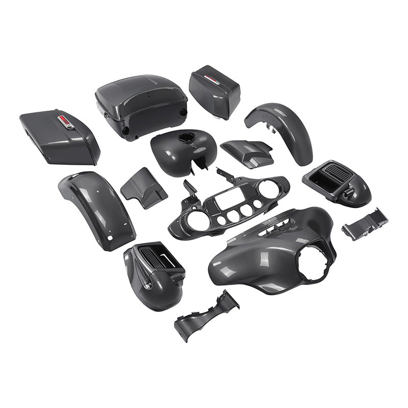 HR3 Gauntlet Gray Metallic Complete Body Fairing Kit For Harley Ultra Limited FLHTK 14-23