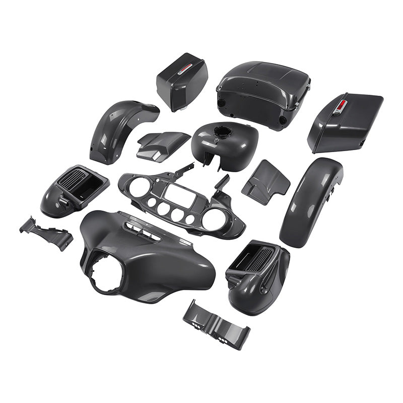 HR3 Gauntlet Gray Metallic Complete Body Fairing Kit For Harley Ultra Limited FLHTK 14-23