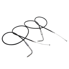 Custom Chrome 100cm Black Vinyl Throttle+Idle Cables Fit For Harley Sportster XL883 1200 98-14