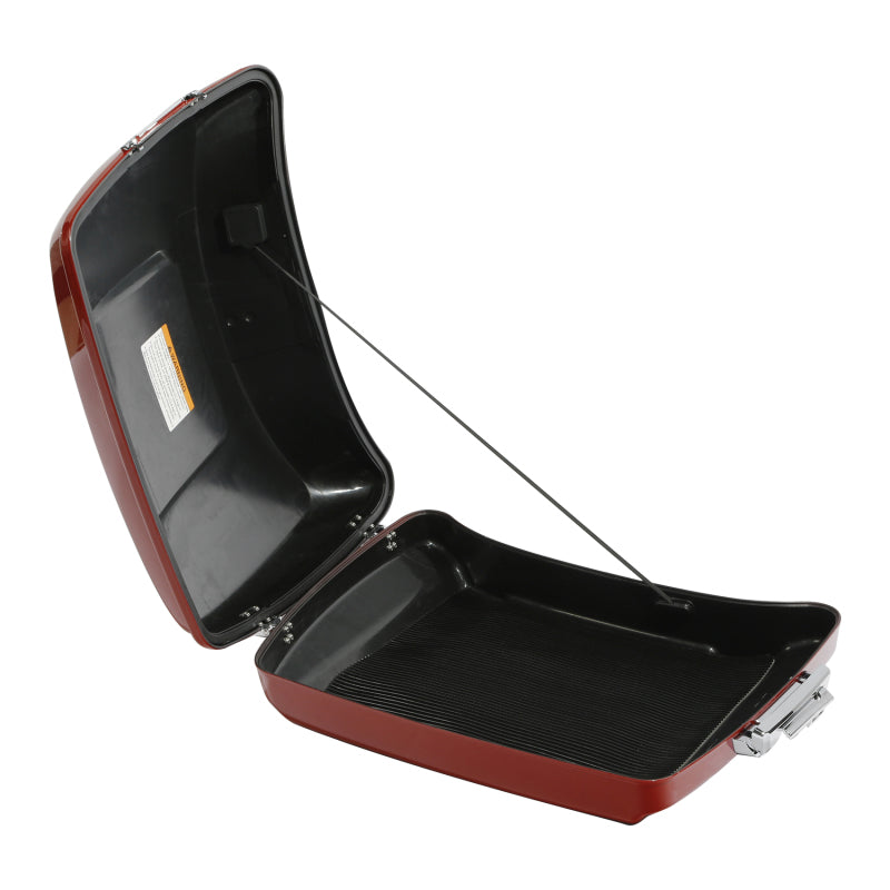 HR3 Pearl Red & Dark Alloy 5.5" Razor Style TTouring Trunk Luggage For 14-24 Touring