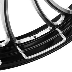 Custom Chrome 26×3.5" Black Billet CNC Front Wheel Rim 10 Spoke Fits For Harley Touring Custom