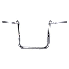 Santee 1-1/2" Fat 1-1/4" Clamp 14" Rise Crooked Handlebar Chrome Gloss Black Fit For Harley Touring