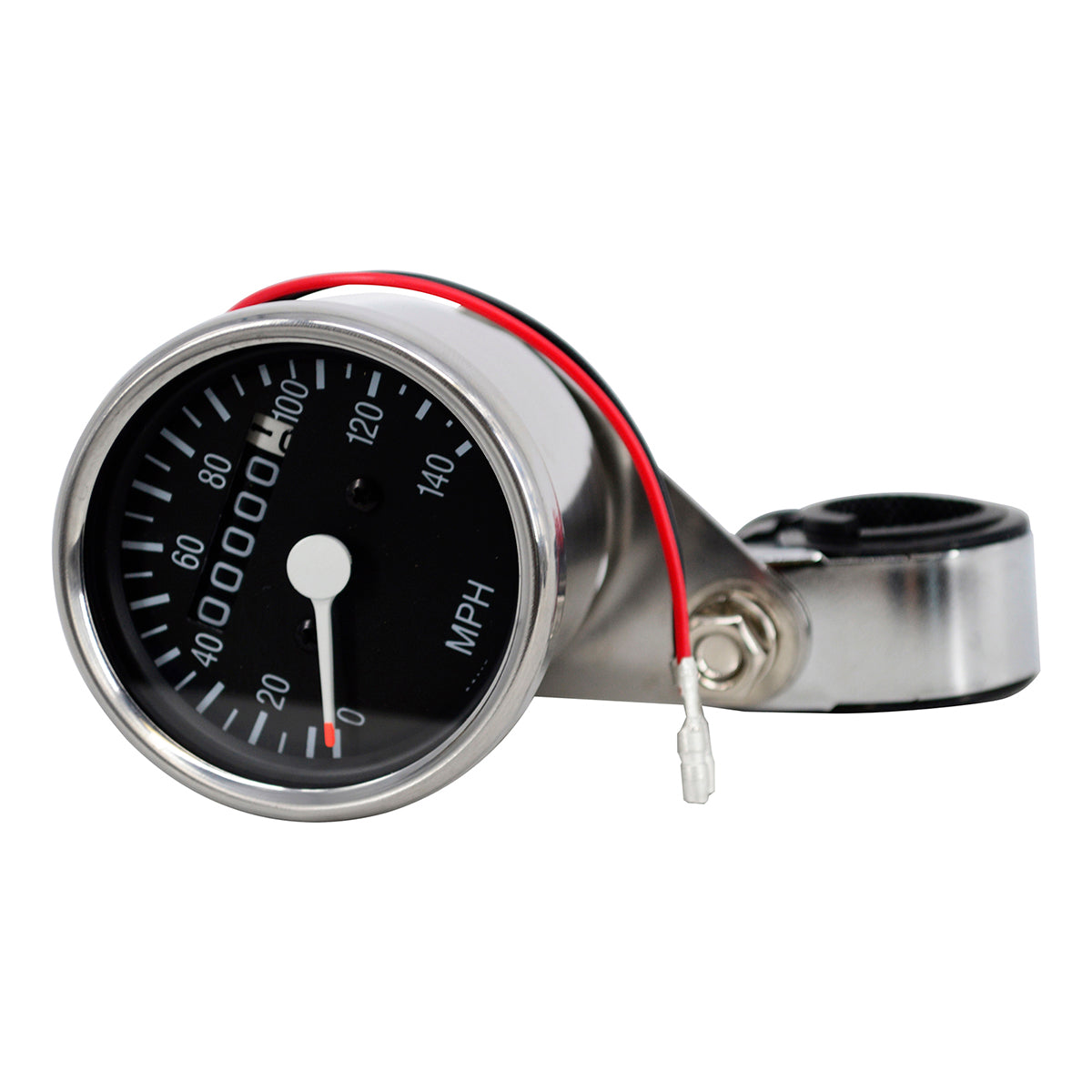 Custom Chrome Mini Speedometer with 1:1 Ratio 140 MPH Fit For Harley F ...